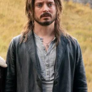 Elijah Wood Bookworm 2024 Black Leather Blazer