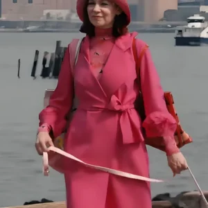 Elsbeth S02 Carrie Preston Pink Wool Trench Coat