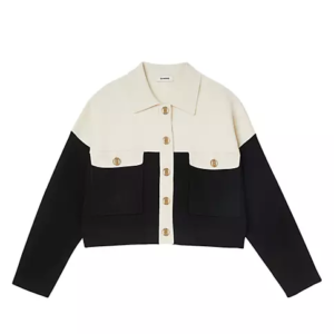Esther Nobody Wants This Black White Wool Jacket Front