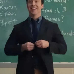 Evan English Teacher 2024 Black Wool Blazer On Sale