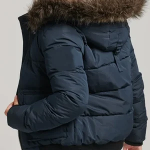 Everest Ella Bomber Blue Jacket Back