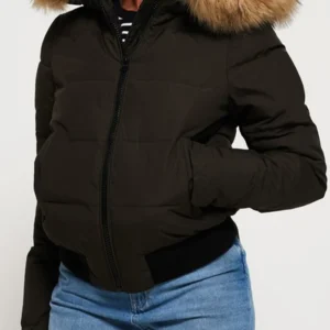 Everest Ella Bomber Brown Jacket 
