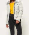 Everest Ella Bomber White Jacket 