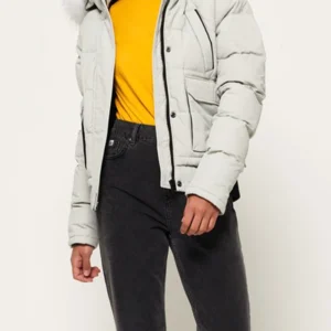 Everest Ella Bomber White Jacket 