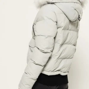 Everest Ella Bomber White Jacket Back
