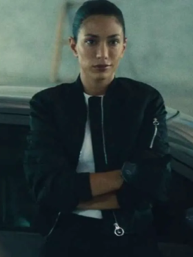 Evin Ahmad Who Is Erin Carter 2023 Black Bomber Jacket