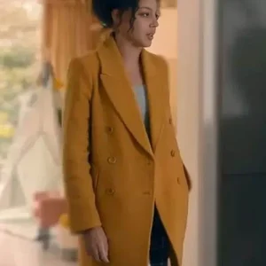 Fool Me Once Adelle Leonce Yellow Wool Fashion Coat