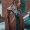 Gemma Daddy Issues Brown Leather Bomber Jacket Front