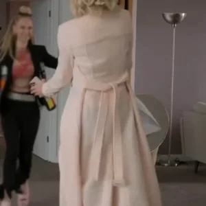 Hannah Waddingham Ted Lasso S03 Pink Trench Coat Back View