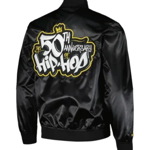 Hip Hop 50 Black Satin Jacket Back