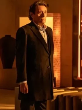 Ian McShane John Wick Chapter 4 Black Wool Coat For Sale