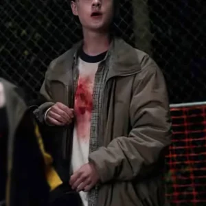 Jaeden Martell Y2K 2024 Brown Bomber Jacket