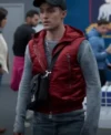 Jamie Tartt Ted Lasso S02 Red Hooded Vest Side View