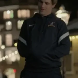 Jamie Tartt Ted Lasso S03 Black Hooded Track Jacket Full View