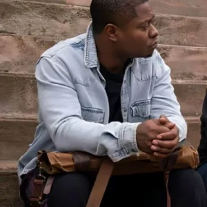 Jason Mitchell The Chi S2 E9 Blue Denim Trucker Jacket