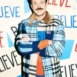 Jason Sudeikis Ted Lasso Cotton Plaid Jacket Front