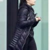 Jenny Slate Venom Black Puffer Coat
