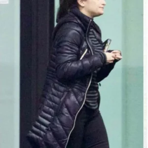 Jenny Slate Venom Black Puffer Coat