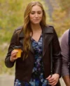 Jessica Sipos Love On The Danube Royal Getaway 2024 Brown Leather Jacket 1