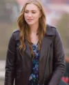 Jessica Sipos Love On The Danube Royal Getaway 2024 Brown Leather Jacket Front 1