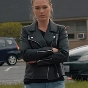 Julia Stiles Chosen Family Black Biker Leather Jacket