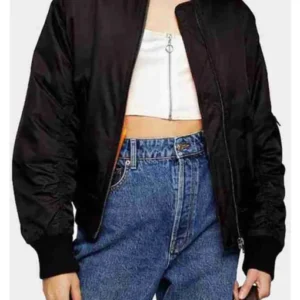 Juno Temple Ted Lasso S01 Black Bomber Jacket