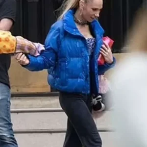 Juno Temple Ted Lasso S03 Blue Jacket Side View