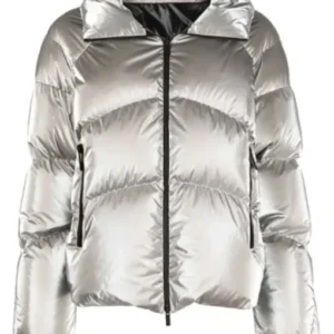 Juno Temple Ted Lasso S03 Silver Jacket Front
