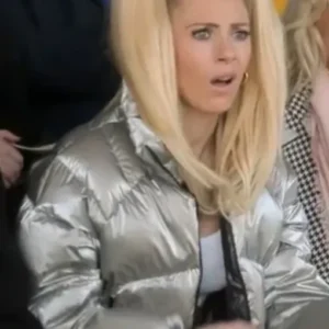 Juno Temple Ted Lasso S03 Silver Jacket Side View