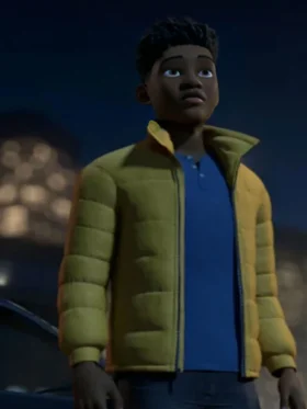 Jurassic World Chaos Theory Darius Bowman Yellow Puffer Jacket