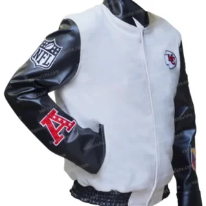 Kansas City Chiefs Travis Kelce Varsity Jacket Side Look