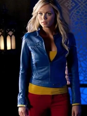 Kara Kent Supergirl Smallville Blue Leather Jacket