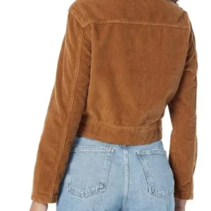Kat Ronney Dinosaur 2024 Brown Corduroy Jacket Back View