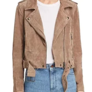 Keeley Brown Ted Lasso Suede Leather Jacket