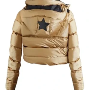 Keeley Jones Ted Lasso S02 Golden Puffer Jacket Back