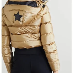 Keeley Jones Ted Lasso S02 Golden Puffer Jacket Full View