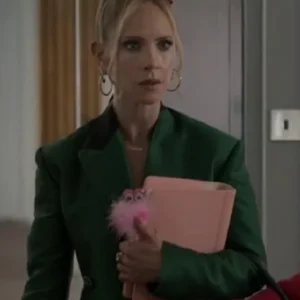 Keeley Jones Ted Lasso S03 Green Satin Blazer Full View