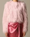 Keeley Jones Ted Lasso S03 Pink Fur Coat Front