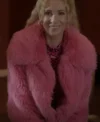 Keeley Jones Ted Lasso S03 Pink Fur Jacket Full View
