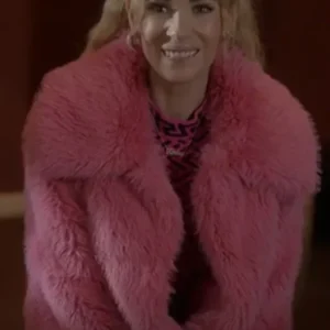 Keeley Jones Ted Lasso S03 Pink Fur Jacket Full View