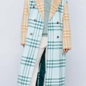 Kiesha Williams The Chi S06 Wool Plaid Long Coat