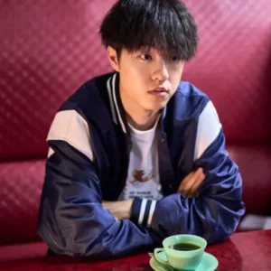 Kim Dong hwi Troll Factory 2024 Blue Varsity Jacket