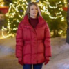 Kim Matula The Finnish Line Red Puffer Jacket Front View