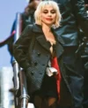 Lady Gaga Joker Folie a Deux 2024 Black Coat Side View