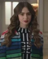Lily Collins Emily In paris Rainbow Jacket