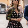 Lily Collins Emily in Paris S04 Green Checked Blazer