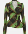 Lily Collins Emily in Paris S04 Green Checked Blazer on sale