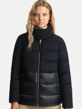 Maggie Bell FBI Season 06 Black Puffer Jacket Front