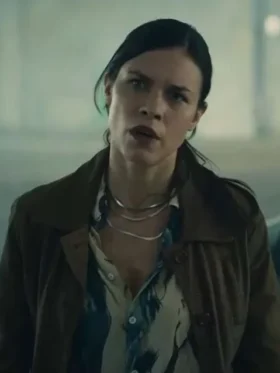 Margot Muller Who Is Erin Carter Brown Biker Jacket