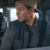 Mark Wahlberg Movie Flight Risk 2024 Blue Vest